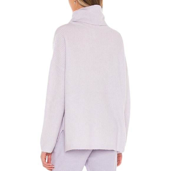 SPLENDID Funnel Neck Heathered Sweater In Snowy Fig NWT - Picture 2 of 7